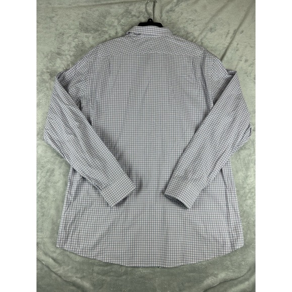 Charles Tyrwhitt Shirt Mens‎ 18/37 Pink Blue Micro Check Slim Fit - Picture 3 of 7